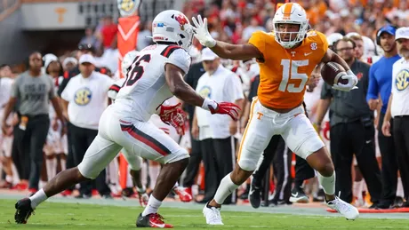 Tennessee receiver Bru McCoy has surgery to repair a displaced fracture of  his right ankle