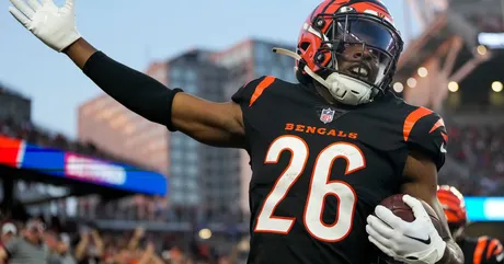 Cincinnati Bengals wide receiver Andrei Iosivas runs a route during the  first half of an NFL preseason football game between the Cincinnati Bengals  and the Washington Commanders, Saturday, Aug. 26, 2023, in