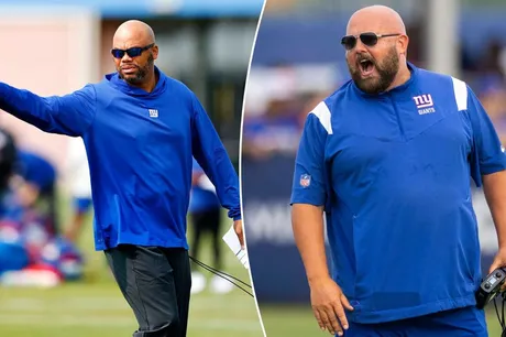 See it: Giants' Brian Daboll gives Thomas McGaughey death stare