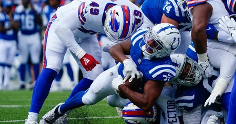 Buffalo Bills wide receiver Tyrell Shavers (80) catches a pass