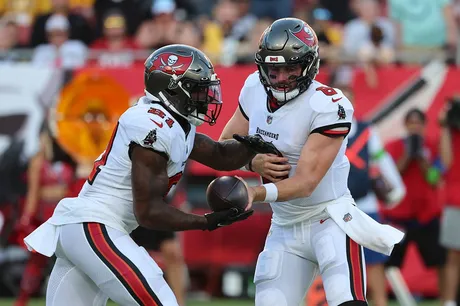 TAMPA, FL - DECEMBER 18: Tampa Bay Buccaneers offensive lineman Brandon  Walton (73) sets up to pass