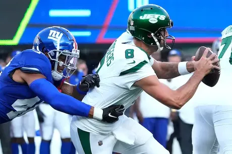 Aaron Rodgers throws a TD pass in his brief preseason debut as Jets beat  Giants 32-24 – NBC New York