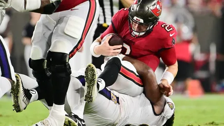 Baltimore Ravens wide receiver Dontay Demus Jr. runs a route during the  first half of a preseason NFL football game, Saturday, Aug. 12, 2023, in  Baltimore. (AP Photo/Julio Cortez Stock Photo - Alamy