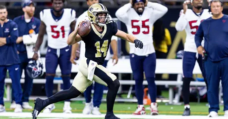 New Orleans Saints defensive end Malcolm Roach (97) plays against