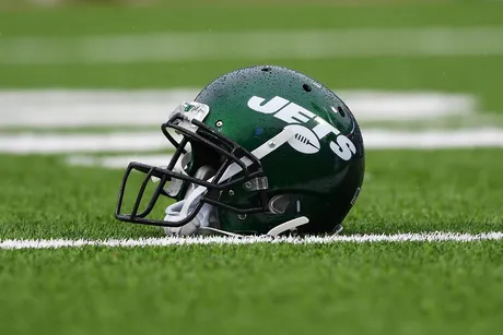 New York Jets tight end Kenny Yeboah (88) walks off of the field