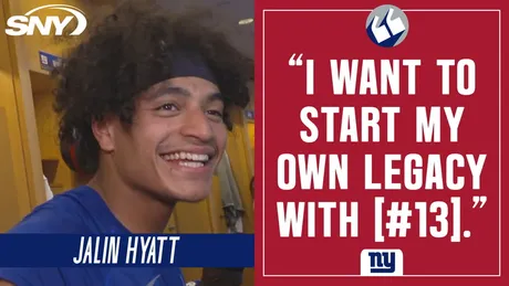 Giants' Jalin Hyatt wants 'my own legacy' with No. 13 jersey - Big