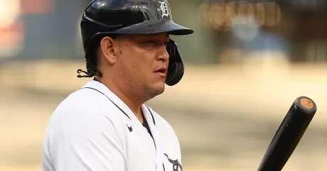 Miguel Cabrera was honored pregame by the @Angels, Albert Pujols