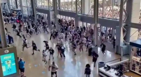 Viral Video Shows Chaos As Cowboys Fans Bull Rush Into Stadium