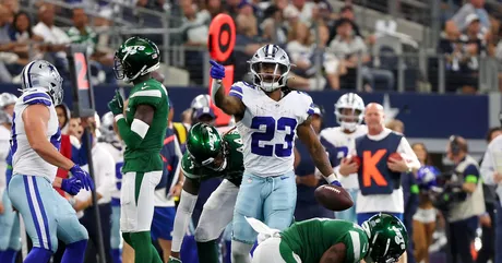 Dallas Cowboys defensive tackle Neville Gallimore (96) celebrates