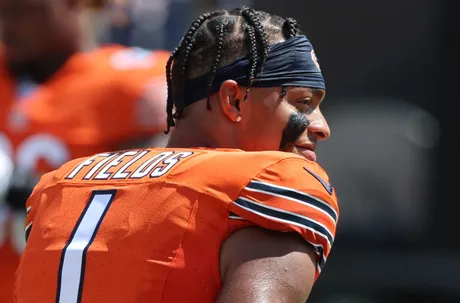 Chase Claypool Signs Old Mitch Trubisky Jersey at Soldier Field