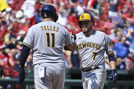 Brewers outfielder Mark Canha follows grand slam with epic bat flip