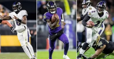 Baltimore Ravens wide receiver Dontay Demus Jr. runs a route during the  first half of a preseason NFL football game, Saturday, Aug. 12, 2023, in  Baltimore. (AP Photo/Julio Cortez Stock Photo - Alamy