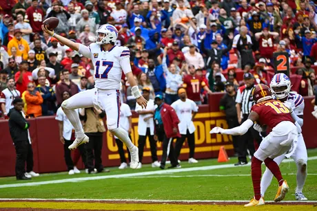 Buffalo Bills' Josh Allen trash talks Commanders fans after scoring