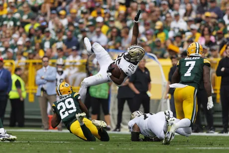 New Orleans Saints linebacker Zack Baun (53) during an NFL football game  against the Green Bay Packers, Sunday, Sept. 27, 2020, in New Orleans. (AP  Photo/Tyler Kaufman Stock Photo - Alamy