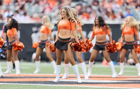 Joe Burrow, White Bengal Uniform.  Bengals cheerleaders, Bengals football,  Joe burrow