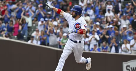 The Chicago Cubs play the Atlanta Braves at Truist Park in a baseball game  Thursday, April 29, …