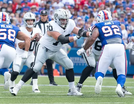 Kolton Miller, Jermaine Eluemunor keep Raiders' offensive line afloat -  Silver And Black Pride