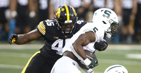 Snap counts, PFF grades: Positives erased by mistakes in Michigan State's  loss to Iowa 