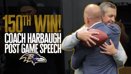 John Harbaugh Gets a Game Ball After His 150th Win