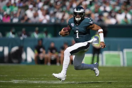 Philadelphia Eagles vs. Commanders 10 Observations: Sack Masters, DeVonta's  Big Plays, & A.J. Brown - Sports Illustrated Philadelphia Eagles News,  Analysis and More