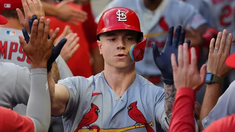 Photo: St. Louis Cardinals Tyler O'Neill Makes Catch - SLP2022090719 