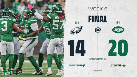NFL Week 6 Game Recap: New York Jets 20, Philadelphia Eagles 14, NFL News,  Rankings and Statistics