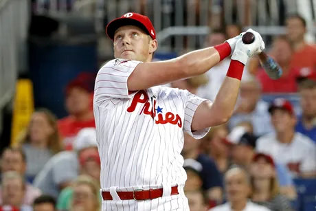 Phillies' Rhys Hoskins to head to Florida to face live pitching and  continue work toward possible return