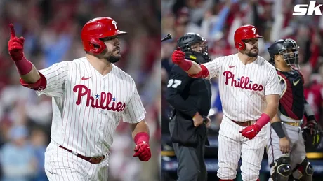 JT Realmuto & Phillies teammate Kyle Schwarber joke about dominance of  #kyleschwarber as leadoff 