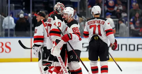 Hamilton Wins it With Bomb in OT as Devils Defeat Penguins 2-1 - All About  The Jersey