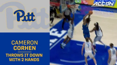 Pitt's Cameron Corhen Throws It Down With 2 Hands